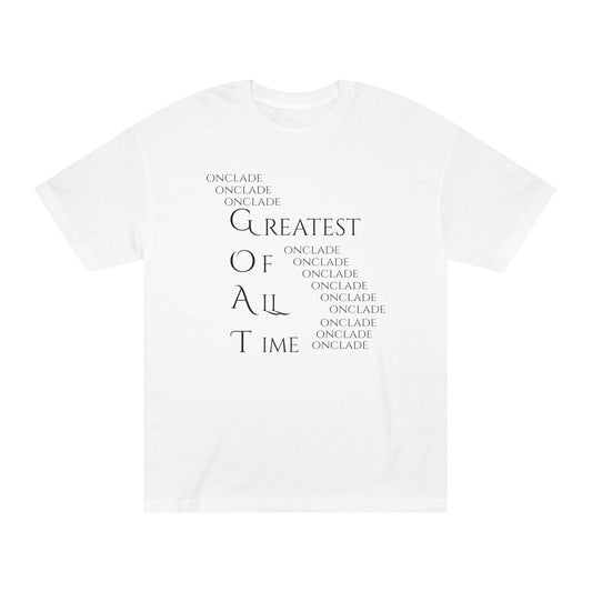 ONCLADE - G.O.A.T (white cotton tee)