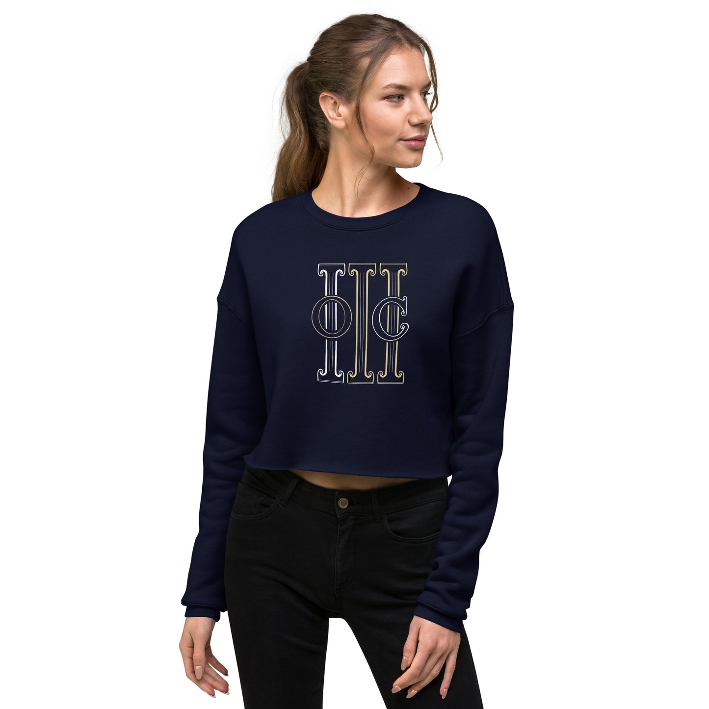 ONCLADE- Black and Gold ( Crop Sweatshirt )